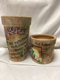 Herb Ceramic Pottery Plant Pots