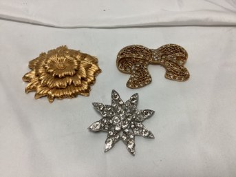 Vintage Brooch Lot - Lot Of 3