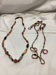 Two Precious Stone Necklaces