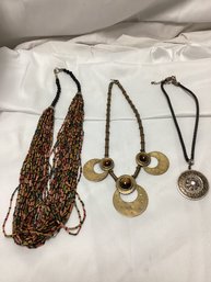 3 Statement Necklace Lot