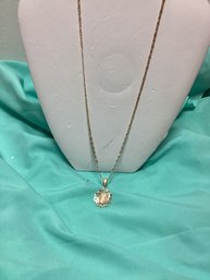 Gold Tone Vintage Religious Pendant And Necklace