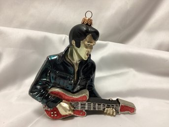 Elvis Blown Glass Ornament