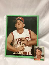 1961 Topps Ted Kluszewski Card And 1956 8 X 10 Picture