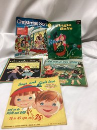 Vintage Children Stories 45's LP - Lot Of 5