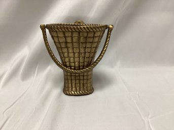 Solid Brass Basket Wall Pocket