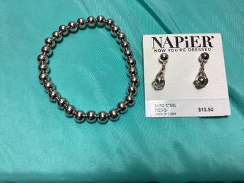 Napier Dangle Earrings And Bracelet