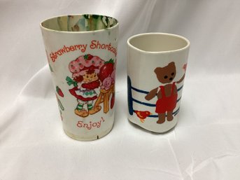 Vintage Strawberry Shortcake Cup And Bear Cup