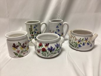 Kernewek Hand Painted And Signed Pottery Lot
