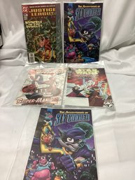 San Diego Comic Con Exclusive Comics - Justice League, Spider-man, Sly Cooper, Star Wars