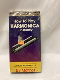 How To Play Harmonica Instantly VHS With Harmonica Factory Sealed