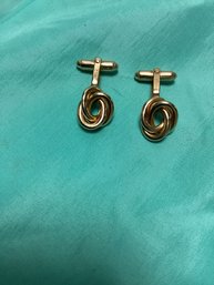 14kt Gold Filled Knot Cufflinks Signed E.H.