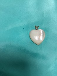 Mother Of Pearl, Diamond Chip On 14k Pendant