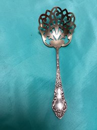 Sterling Silver Pierced Bowl Nut Spoon By Howard