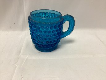 Antique Hobnail Cobalt Blue Mug