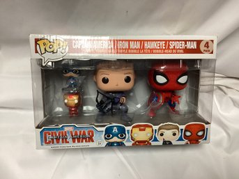 Marvel Capitain America Civil War Captain America / Iron Man / Hawkeye  Spider-man Funko Pop