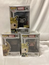 Marvel Loki And Heimdall Funko Pops - Hot Topic Exclusive Included