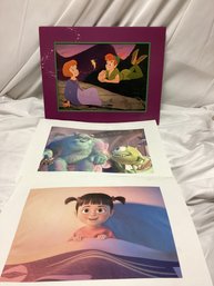 Disney Lithograph Lot - Peter Pan & Monsters Inc
