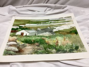 Watercolor On Paper Signed Orme Johnson