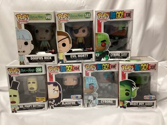 Rick & Morty And Teen Titans Go Funko Pop Lot - Hot Topic, Toys R Us, & Target Exlusives Included