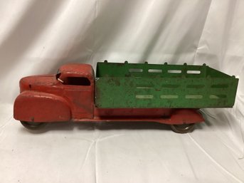 Antique Marx Toy Stake Metal Bed Truck