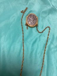 Vintage Gold Tone Max Factor Locket Necklace