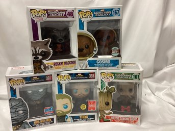 Marvel Guardians Of The Galaxy & Thor Ragnarok Funko Pop Lot - Funko Conventions Exclusives Included