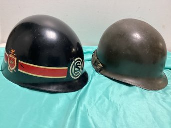 1940's/1950's Fixed Bale US Army OCS Helmet & Liner