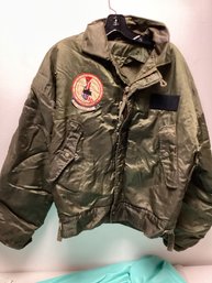 Vintage Military Bomber Jacket With Patch