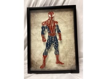Marvel Spider-man Word Mosaic Wall Hanging