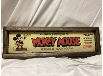 Walt Disney Mickey Mouse Sound Cartoon Wooden Wall Decor