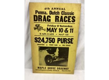 Vintage Drag Race Advertisement