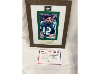 Joe Namath Signed Photo With COA