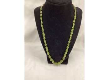 Green Stone Beaded Necklace