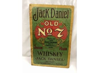 Vintage Jack Daniel Whiskey Tin Advertisement