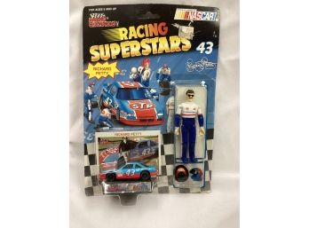 Nascar Richard Petty Action Figure, Card, And Car