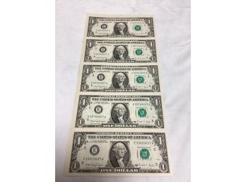 Uncut Dollar Bill Sheet