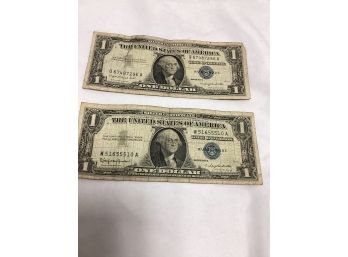 Two $1 Silver Certificates