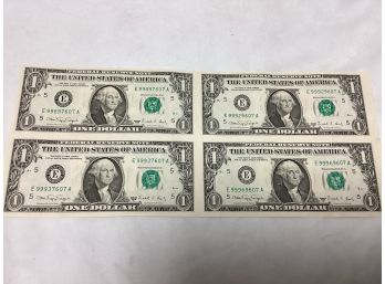 Uncut Dollar Bill Sheet