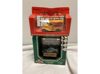 Two Die Cast Model Cars - Lledo And Pocono Raceway