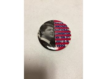 Bill Clinton Democratic National Convention NYC Political Pin