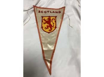 Vintage Scotland Scottish Piper Silk Pennant