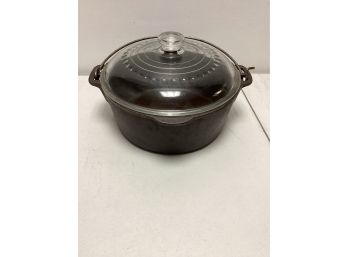 Wagner Ware Cast Iron Lidded Pot With Handle