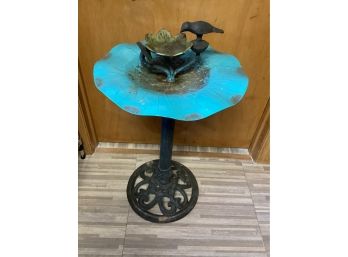 Vintage Cast Iron Bird Bath