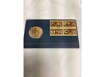 American Revolution Bicentennial Commemorative Medal And First Day Cover