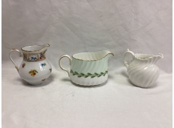 3 Small Creamers - Minton, Aynsley, And Schumann