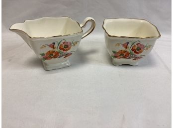 Royal Winton Creamer And Sugar Bowl