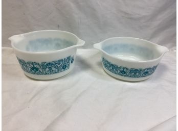 Pyrex Horizon Blue And White Casserole Dish