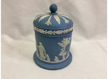 Wedgwood Blue & White Jasper Tobacco Jar