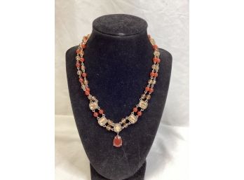 Chunky Double Strand Beaded Necklace