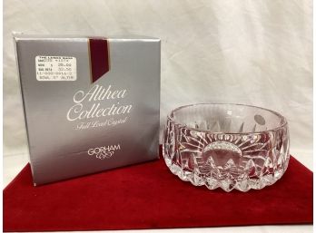 Gorham Althea Collection Tall Lead Crystal Bowl - NIB